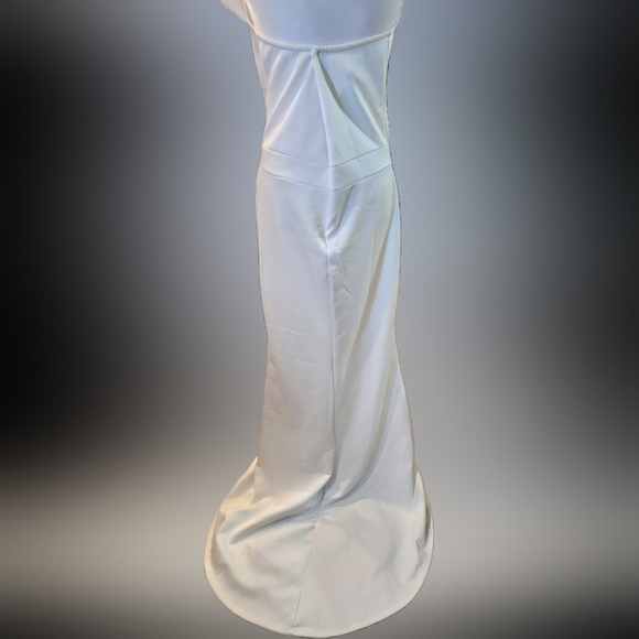 Classy WHITE Strapless Evening Gown with Oversized Bow Women's XXL - Picture 10 of 12